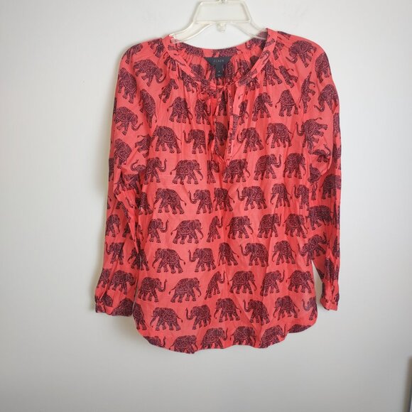 J.Crew Women's Elephant shirt. - Picture 2 of 5
